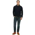 Superdry for man. M6110681A Light Texture jumper navy (S), Casual, Cotton