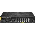HP HPE Aruba 6100 12G Class4 PoE 2G/2SFP+ 139W Switch - Switch - Styrt - 12 x 10/100/1000 (PoE+) + 2 x 1 Gigabit / 10 Gigabit SFP+ + 2 x 1000Base-T - rackmonterbar - PoE+ (139 W)