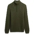 Superdry for man. M6110698A Jacob Cable green jumper (XXL), Casual, Acrylic, Long sleeve
