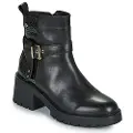 Carmela for woman. 16256502-NEGRO Leather ankle boots 162565 black (36), Flat, Zip, Casual