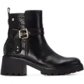 Carmela for woman. 16256502-NEGRO Leather ankle boots 162565 black (40), Flat, Zip, Casual
