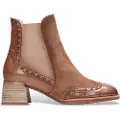 Hispanitas for woman. HI243588 Brown Almond Leather Ankle Boots (37), 3 to 5 cm, None, Casual