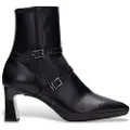 Hispanitas for woman. HI243646 Black Nappa Leather Ankle Boots (38), 5 to 8 cm, Zip, Casual