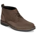 Clarks for man. 26183255 Aldwin Mid leather boots brown (46), Flat, Nubuck, Laces, Casual