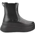 FitFlop for woman. E2J-090 F-Mode Stack Leather Ankle Boots black (39), 3 to 5 cm, None, Casual