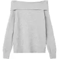 LMTD Off-shoulder Strikket Pullover