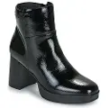 Carmela for woman. 16271902-NEGRO Ankle boots 162719 black (37), 3 to 5 cm, Zip, Casual, Patent Leather
