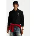 Ralph Lauren for man. 710981793002 Classic Fit pique polo shirt with black Bear Polo shirt (L), Casual, Cotton, Long sleeve