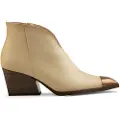 Hispanitas for woman. HI243596 Cowboy leather ankle boots beige (38), 5 to 8 cm, Zip, Casual