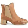 Hispanitas for woman. HI243588 Brown Almond Leather Ankle Boots (37), 3 to 5 cm, None, Casual