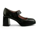 Hispanitas for woman. HI243659 Black Mary Jane leather shoes (39), 5 to 8 cm, Buckle, Casual