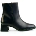 Hispanitas for woman. HI243702 Navy leather ankle boots, green (39), 1 to 3 cm, Zip, Casual