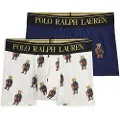 Ralph Lauren for man. 714843425013 Set of 2 cotton boxer shorts with navy elastic, white (L), Homewear