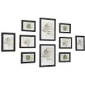 24hShop Sett med 10 fotorammer i forskjellige størrelser - Svart/MDF
