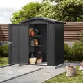 PRIMEYARD 150x120 cm redskapsbod, umbragrå metallic