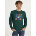 Six Valves for man. 560831609 Green alphabet soup sweatshirt (M), Casual, Cotton