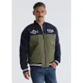 Six Valves for man. 580251655 Bicolour block jacket S6X green (XXL), Casual, Polyester