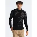Bendorff for man. 870675576 Marble jacquard jumper black (XXL), Casual, Viscose