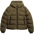 Superdry for woman. W5011996A Stanton Hooded Quilted Jacket green (S), Casual, Polyester