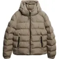 Superdry for man. M5011905A Hooded Sports padded jacket taupe (S), Casual, Polyester