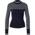 GUESS for woman. W5BR24Z3JD2 Wool-blend jumper with blue logo (L), Black, Viscose