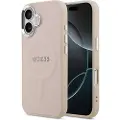 GUESS iPhone 17 Saffiano Hybrid-deksel - MagSafe Kompatibel - Rosa
