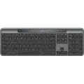 Logitech Signature Slim Solar+ K980 - Tastatur - full size - trådløs - Bluetooth LE - QWERTY - US International - tastsvitsj: scissor switches - grafitt