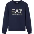 EA7 for man. 7M001191_AF17787 Big Logo Sweatshirt (S), Blue, Casual, Cotton