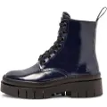 Art for woman. 119531466003_0B0 Leather Ankle Boots 1953 Amberes navy (40), Flat, 1 to 3 cm, Zip, Casual
