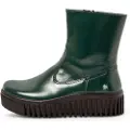 Art for woman. 1153116WS003_0G3 Leather Ankle Boots 1531 Brighton green (37), 3 to 5 cm, Zip, Casual