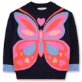 Billieblush for girl. U21368 Butterfly jumper navy (5Años= 108cm), Casual, Cotton, children's fashion