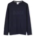Hugo Boss for boy. J52338 Jumper navy brand (12Años= 150cm), Casual, Cotton, children's fashion