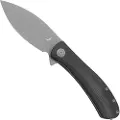 Trollsky Knives Mandu XL D2, Black Micarta, Dark Bead Blast