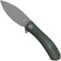 Trollsky Knives Mandu XL D2, Green Micarta, Dark Bead Blast