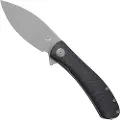 Trollsky Knives Mandu XL D2, Black Carbontex G-10, Dark Bead Blast