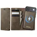 CASEME iPhone Air C49 2-i-1 avtakbar lommebokveske - MagSafe-kompatibel, RFID - Kaffe