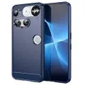 Mtp Products Nothing Phone (3) Børstet TPU-deksel - karbonfiber - blå