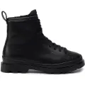 Camper for woman. K400325-004 Black Brutus leather boots (37), Flat, Laces, Casual