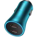 Baseus Golden Contactor Pro car charger 2x USB-C 40W (blue)