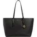 Michael Kors for woman. 30T5GQNT9L Quinn large grained leather tote bag black (OSFA), Casual