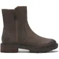 Timberland for woman. TB0A28U8EM41 Brimfield warm lined boots in brown leather (37 W), Flat, Zip, Casual