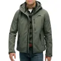 Superdry for man. M5012103A Hooded Soft Shell Trekker Jacket green (M), Casual, Recycled Polister, Sustainable