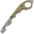 Twisted Assisted KEEP-SAFE Rescue tool, Tan G-10, Stonewash