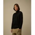 C.P. Company for man. 19CMKN201A006595A Half-zip jumper with Re-Wool lenses black (XL), Casual