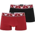 Emporio Armani for man. EM000253_AF15009 Set of 3 Holidays boxer shorts black, red (M), Homewear, Polyamide, Burgundy