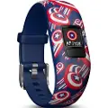 Garmin vívofit jr 2 - Marvel Captain America - aktivitetssporer med bånd - silikon - håndleddstørrelse: 130-175 mm - Bluetooth - 17.5 g