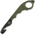 Twisted Assisted KEEP-SAFE Rescue tool, OD Green G-10, Blackwash