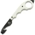 Twisted Assisted KEEP-SAFE Rescue tool, White G-10, Blackwash