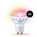 WiZ Connected Spot 4,7W GU10, Color & Tunable White, WiFi, 3-pakning