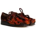 Clarks for woman. 26183072 Brown Cow Print Wallabee Shoes (41), Flat, Laces, Casual, Animal Print